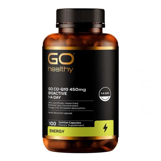 【胶囊因天气原因融化不理赔】Go Healthy 高之源 高含量Q10 辅酶 450mg 100粒 护心保护心脏 保质期2027.1